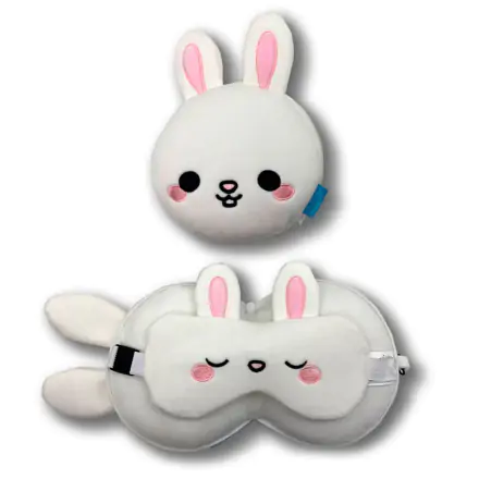 Relaxeazzz Adoramals Frances Rabbit cestovný vankúš a maska na oči produktová fotografia