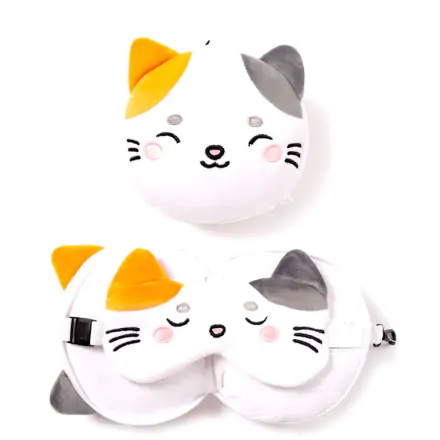 Relaxeazzz Adoramals Lola cat cestovný vankúš a maska na oči produktová fotografia