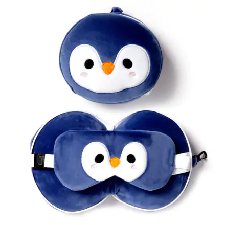 Relaxeazzz Adoramals Penguin cestovný vankúš a maska na oči produktová fotografia