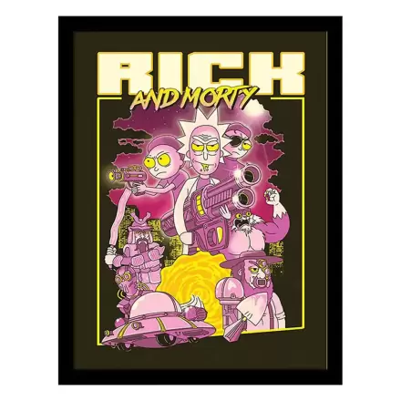 Rick and Morty Zberateľská Tlačená Grafika Zarámovaný Plagát 80s Action Movie produktová fotografia
