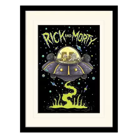 Rick and Morty Zberateľská Tlač Zarámovaný Plagát Ufo (biele pozadie) produktová fotografia