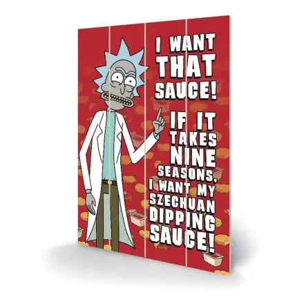 Rick and Morty Drevené nástenné umenie Szechuan Sauce 40 x 59 cm produktová fotografia