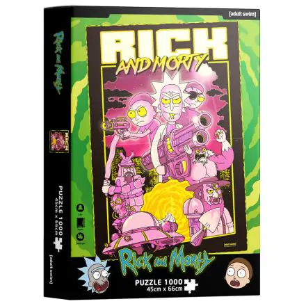 Rick & Morty Puzzle Retro Poster (1000 dielikov) produktová fotografia