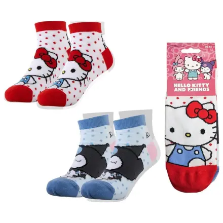 Sanrio Ponožky 2-Balenie Hello Kitty Krátke 36-43 produktová fotografia