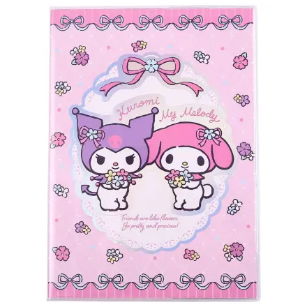 Sanrio Zápisník Kuromi & My Melody Pastel Flower Holographic Checkered produktová fotografia