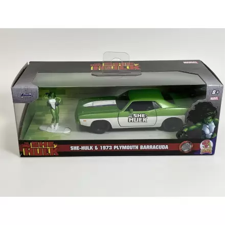 She-Hulk Diecast Model 1/32 1973 Plymouth Barracuda - kovový model produktová fotografia