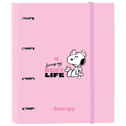 Snoopy A4 kartónový 4 krúžkový zakladač s listami produktová fotografia