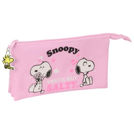 Snoopy trojité puzdro na ceruzky produktová fotografia