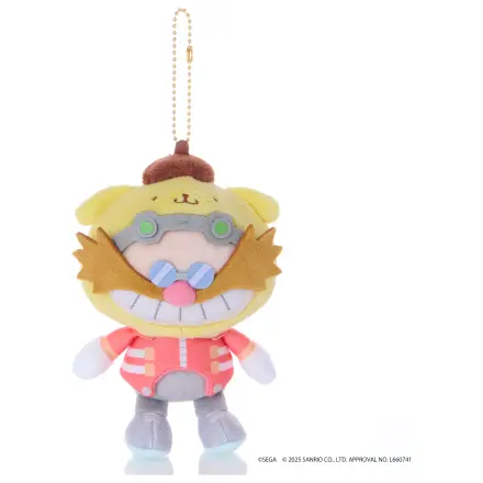 Sonic & Friends x Sanrio Dr. Eggman x Pompompurin maskot plyšový 8 cm produktová fotografia