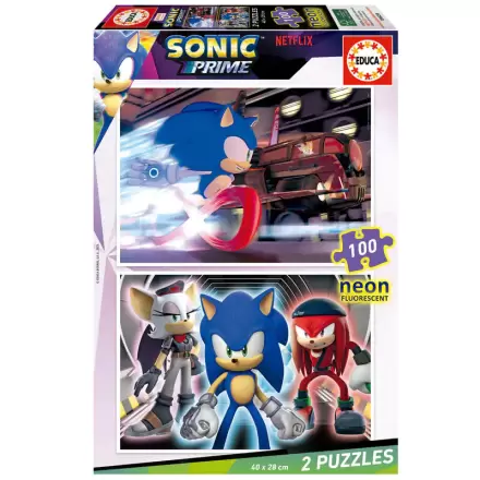 Sonic Prime Neon puzzle 2x100ks termékfotója