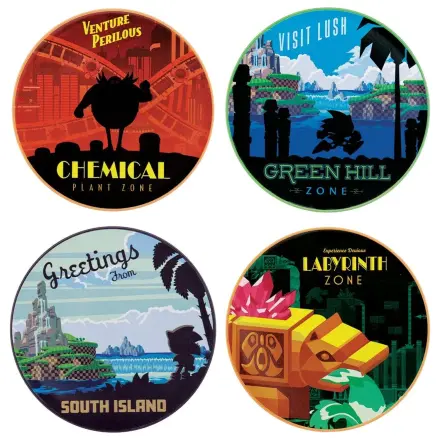 Sonic - The Hedgehog podložka pod pohár, 4 kusy produktová fotografia