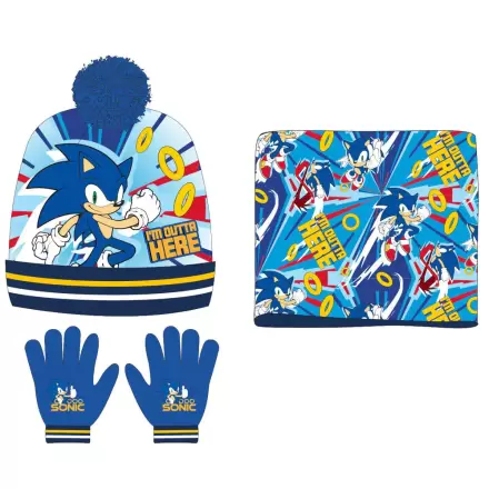 Sonic the Hedgehog snood klobúk rukavice set produktová fotografia