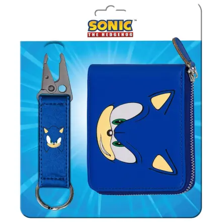 Sonic the Hedgehog prívesok na kľúče + sada peňaženky produktová fotografia