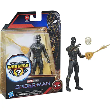 Spider-Man Pókember Black and Gold Suit Spider-Man Mystery Web Gear akčná figúrka 13 cm termékfotója