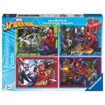 Marvel Spiderman puzzle 4x100 dielikov produktová fotografia