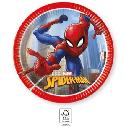 Spider-Man Crime Fighter, Spider-Man papierové taniere 8 ks 20 cm FSC produktová fotografia