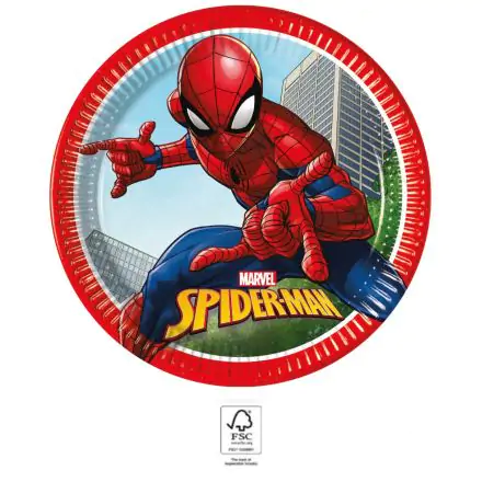 Spiderman Crime Fighter papierové taniere 8 ks 23 cm FSC produktová fotografia