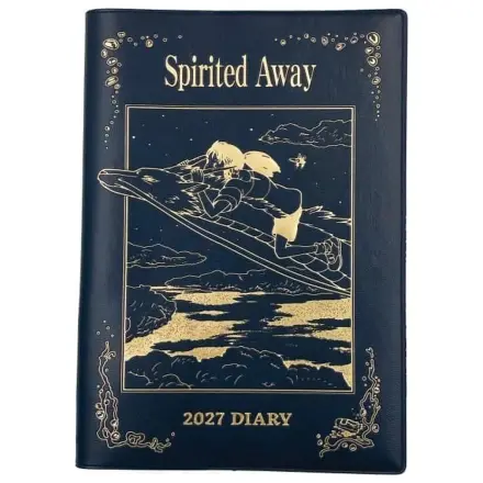 Spirited Away Diary Haku dragon & Chihiro modrá zlatá fólia produktová fotografia