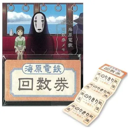 Spirited Away Mini poznámkový blok Vlakový lístok produktová fotografia