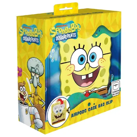 SpongeBob 3D penové puzdro na AirPods s klipom na tašku produktová fotografia