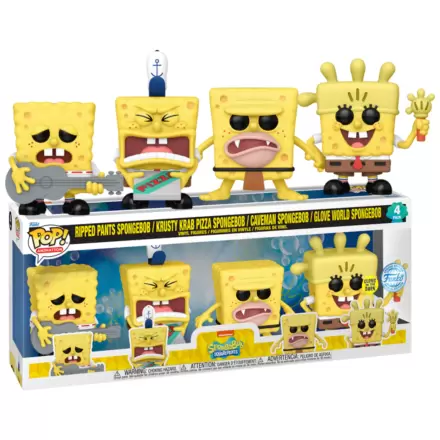 Spongebob Funko POP! Television Vinyl Figure 4-Pack (EMEA) 9 cm Figúrka produktová fotografia