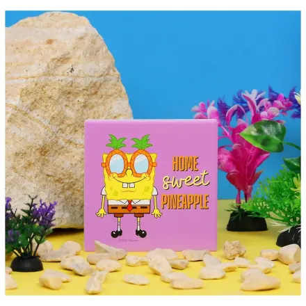 SpongeBob Home Sweet Pineapple keramická štvorcová podložka pod pohár produktová fotografia