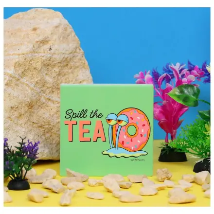 SpongeBob Spill The Tea keramická štvorcová podložka pod pohár produktová fotografia