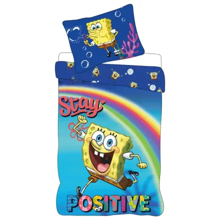 SpongeBob Stay Positive Detský, predškolský poťah na paplón produktová fotografia