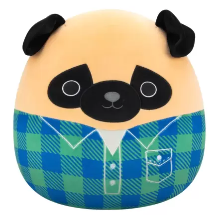 Squishmallows plyšová figúrka hnedý mopslík v zelenej a modrej flanelovej košeli Prince 30 cm produktová fotografia