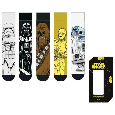 Star Wars adult pack 5 ponožiek produktová fotografia