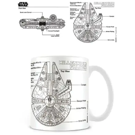 Star Wars Millennium Falcon Sketch hrnček produktová fotografia