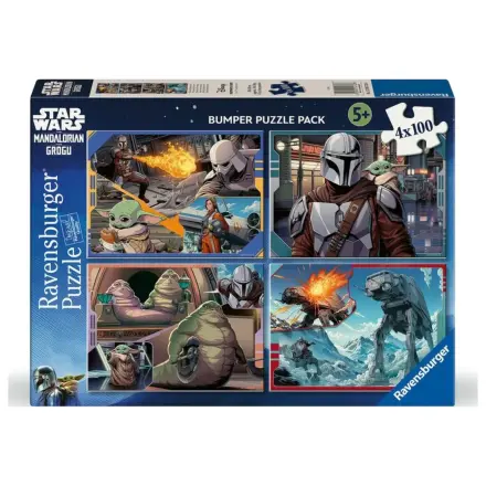 Star Wars The Mandalorian & Grogu puzzle 4x100ks produktová fotografia