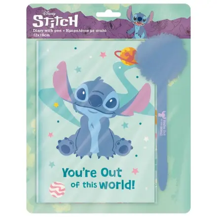 Stitch darčeková súprava denník so zámkom + Pompom pero produktová fotografia