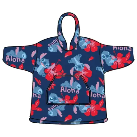 Stitch Aloha Adult nositeľná plyšová fleecová deka pončo produktová fotografia