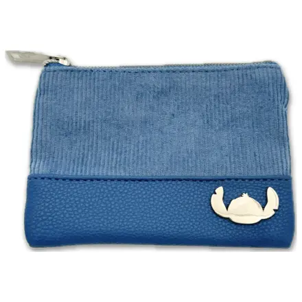 Stitch & Angel Modré menčestrové módne duo Puzdro Peňaženka produktová fotografia