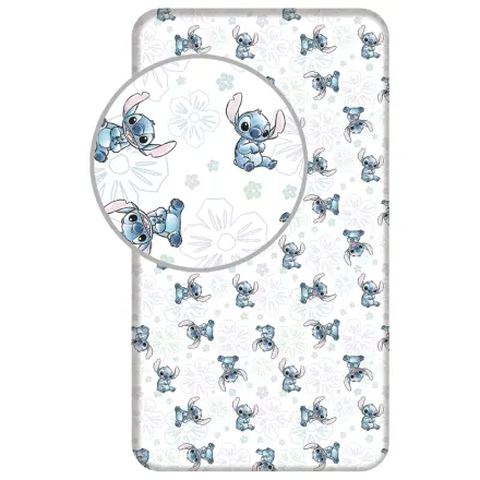 Stitch Ohana biela plachta s gumou 90x200 cm produktová fotografia