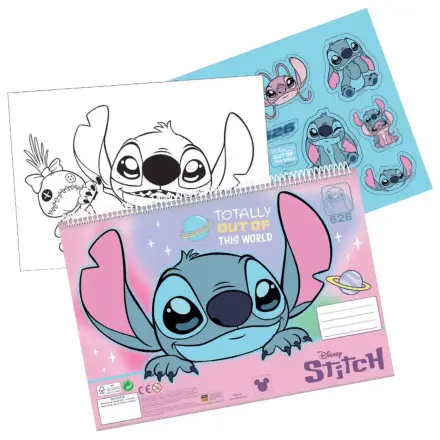 Stitch Universe A4 špirálový skicár 40 listov s nálepkami produktová fotografia
