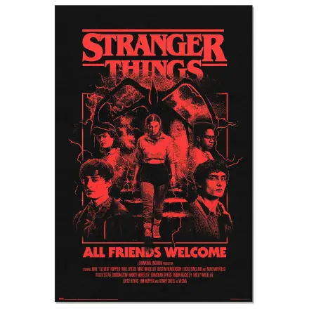 Stranger Things All Friends Welcome plagát produktová fotografia