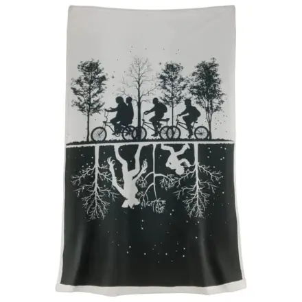 Stranger Things prikrývka čierno-biela 100 x 150 cm produktová fotografia
