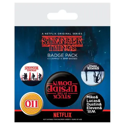 Stranger Things Pin-Back Buttons 5-Pack Upside Down termékfotója