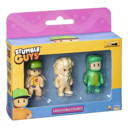 Stumble Guys: Wave 2 3-kusové zberateľské figúrky vo window boxe Inside Out + Kiara + T-Rex Guy produktová fotografia