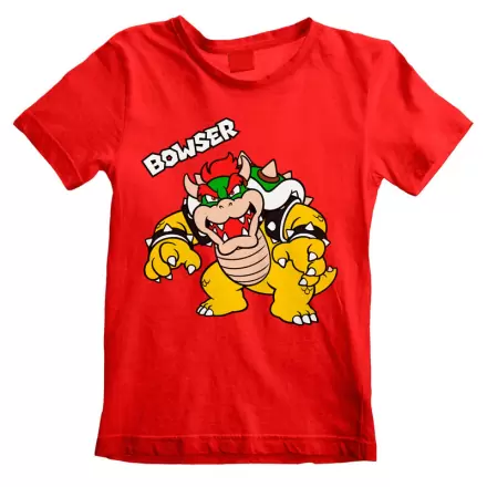 Super Mario Bros Bowser Text Detské tričko produktová fotografia