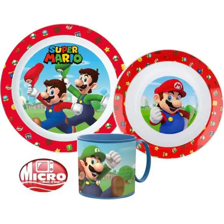 Super Mario jedálenský set, mikro plastový set produktová fotografia