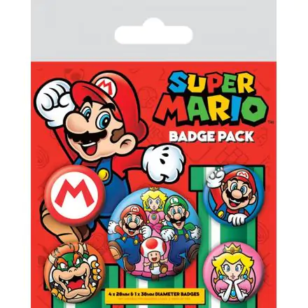 Super Mario Pin-Back Buttons 5-Pack termékfotója