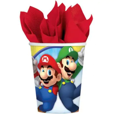 Super Mario papierový pohár 8 ks 250 ml produktová fotografia