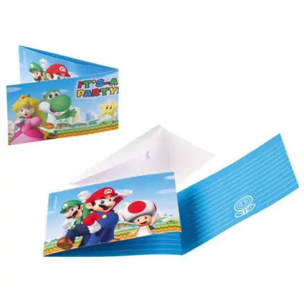 Super Mario Party pozvánka 8 ks produktová fotografia