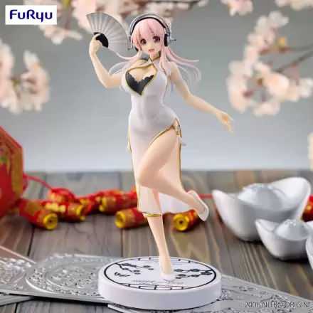 Super Sonico Trio-Try-iT PVC socha White China Dress Ver. 21 cm produktová fotografia