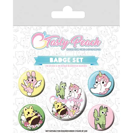 Tasty Peach Pin-Back Buttons 5 pack termékfotója