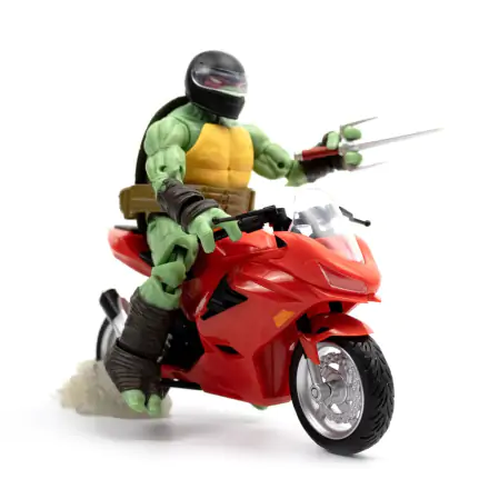 Teenage Mutant Ninja Turtles BST AXN Akčná Figúrka s Vozidlom Raphael s Motorkou (IDW Comics) 13 cm produktová fotografia