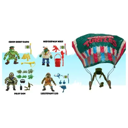 Teenage Mutant Ninja Turtles Classic akčné figúrky 4-balenie Sewer Heroes s padákom produktová fotografia